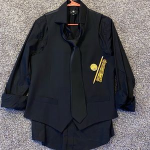 John Wick, adult costume, including shirt, vest, tie, coin, knife & #2 pencil.